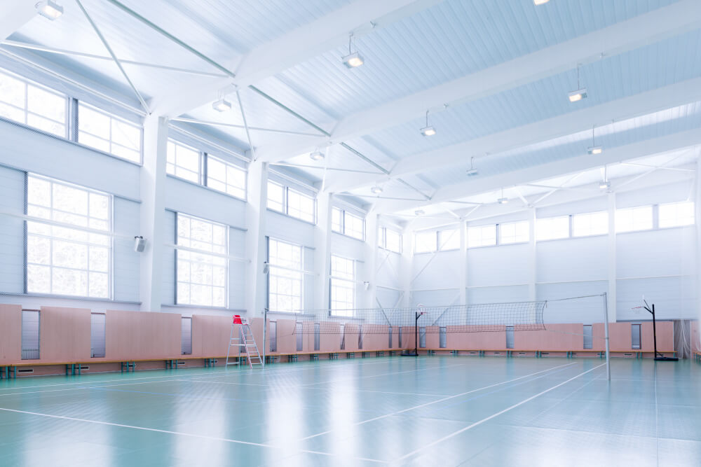 Pavimento para colegio en el gimnasio